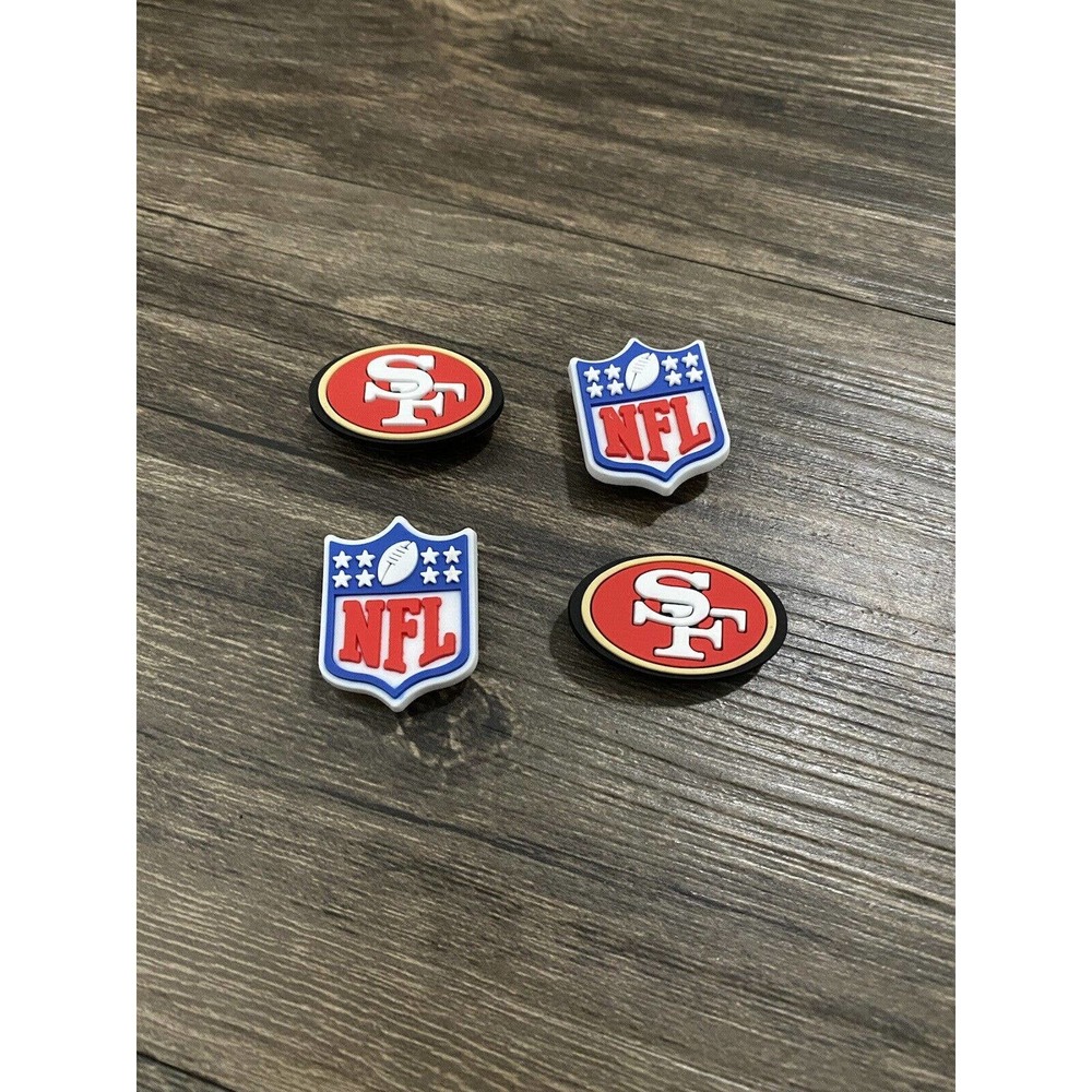 San Francisco 49ers Football Team Charm For Crocs Shoe Charms - 4 Pieces